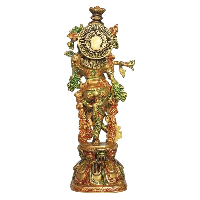 Brass Showpiece Krishna Ji God Idol Statue (BSMAS1409 K) view 3