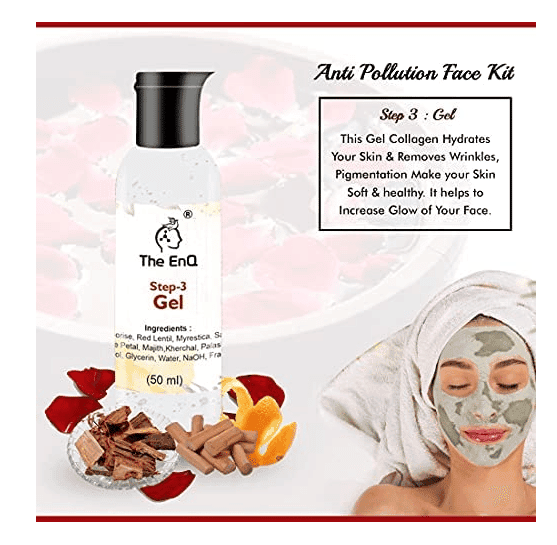 Anti Pollution Face Kit with Vitamin C Extracts (130 ml) For Brighter & Softer Skin I Both Men & Women I Glowing Skin Facial Kit I Anti Ageing I Skin Whitening I Paraben & SulfateFree view 2