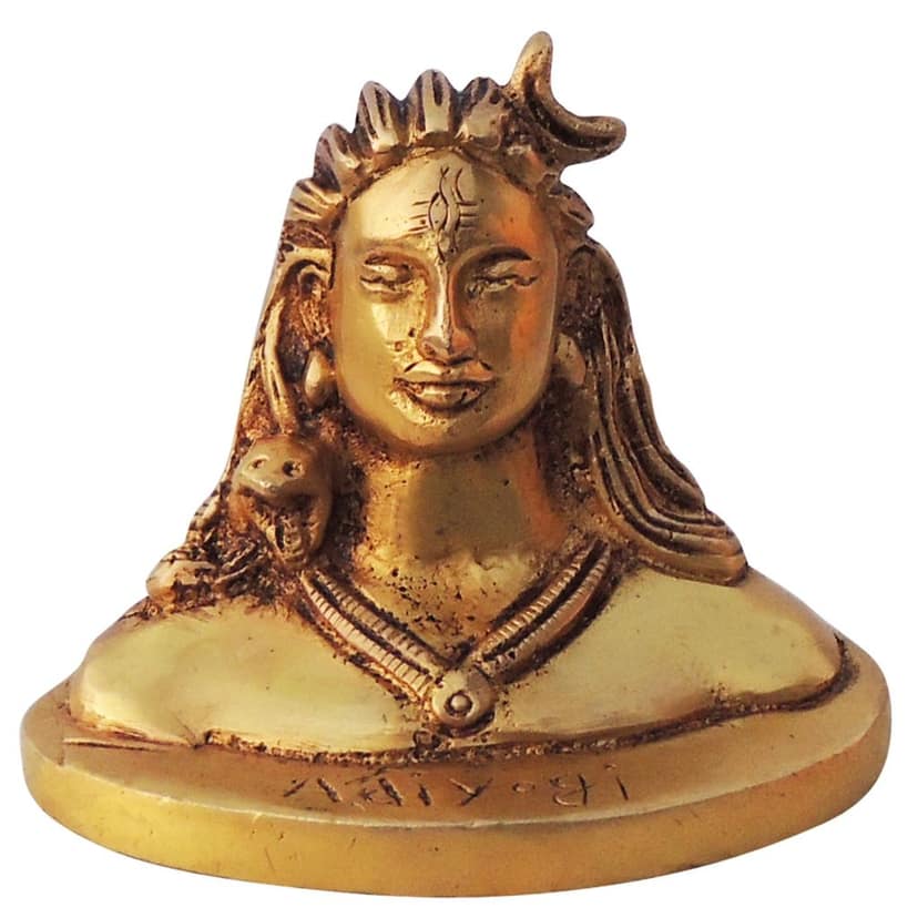 Brass Adiyogi Premium Showpiece | Meditation Decor, Height : 3 Inch (BSMAS1400 D) view 2
