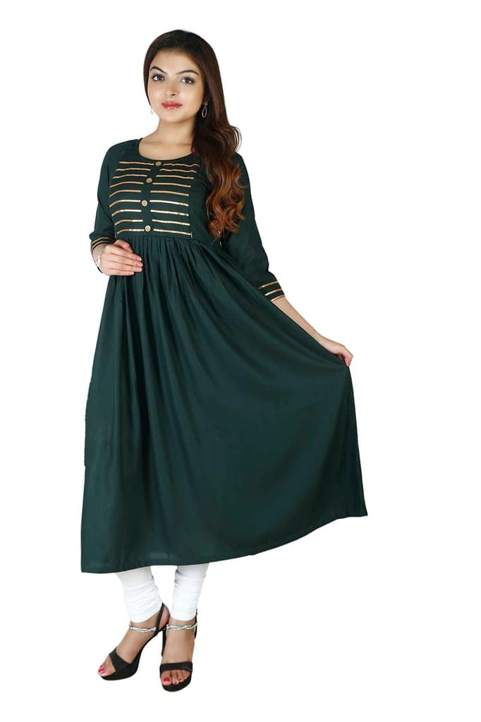 MAHIRA 'S COMFORT Maternity Gown: Stylish Rayon Feeding Kurti for Pregnancy and Breastfeeding view 3
