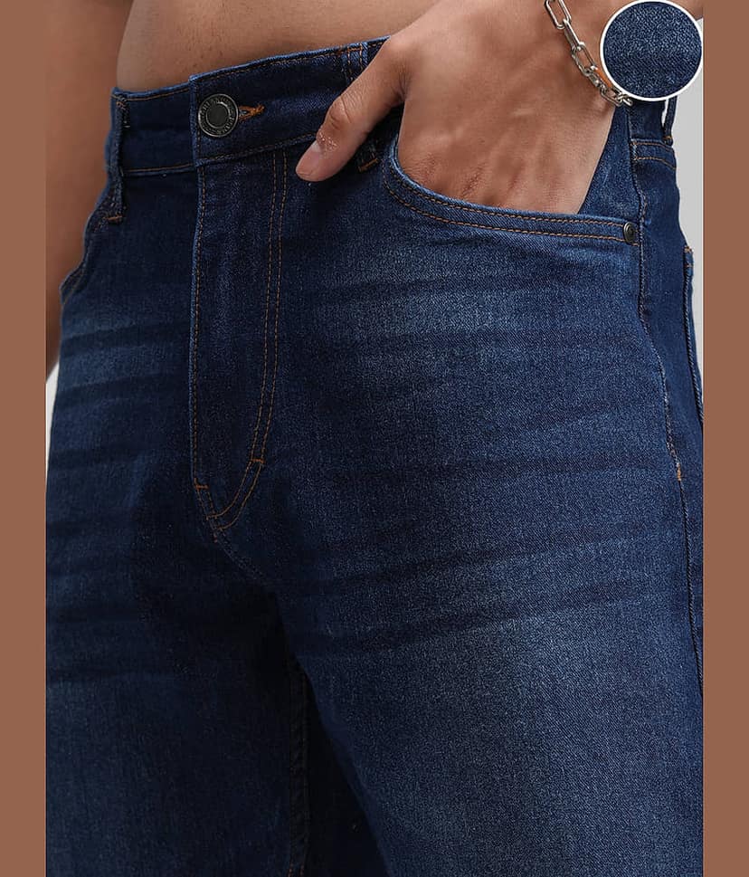 Highlander Straight Solid Men's Jeans - Indigo Blue ( Pack of 1 ) view 5