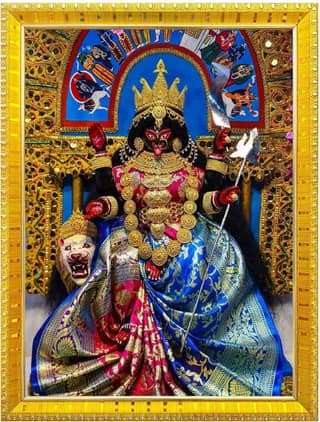 NOKKES Kali Devi Maa Mata Photo Frames Religious Photo frame 5X7 Inch Photo Frame_WE6