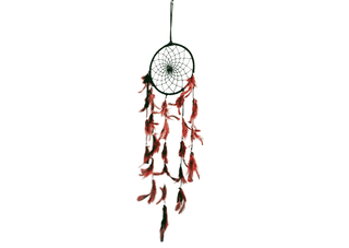 Brown Colour feathers - Dream Catcher Traditional Indian Dreamcatchers Wall Art For Bedrooms, Home Wall, Hanging Design. Size 4" (5 - Piece Set)
