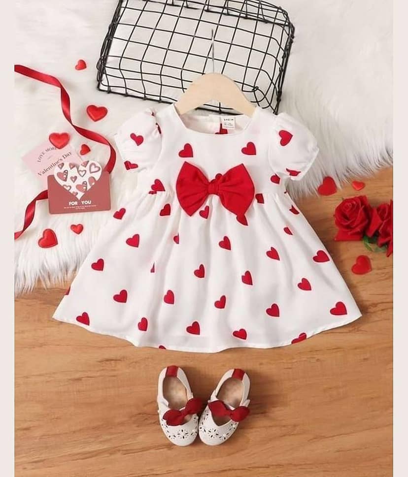 CUTEVIBE Pack of 1 Baby Girls Rayon Dress ( White )