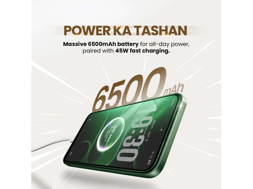 Tecno Spark 50 5G Smartphone, 6GB RAM, 128GB Storage - Mint Green view 3