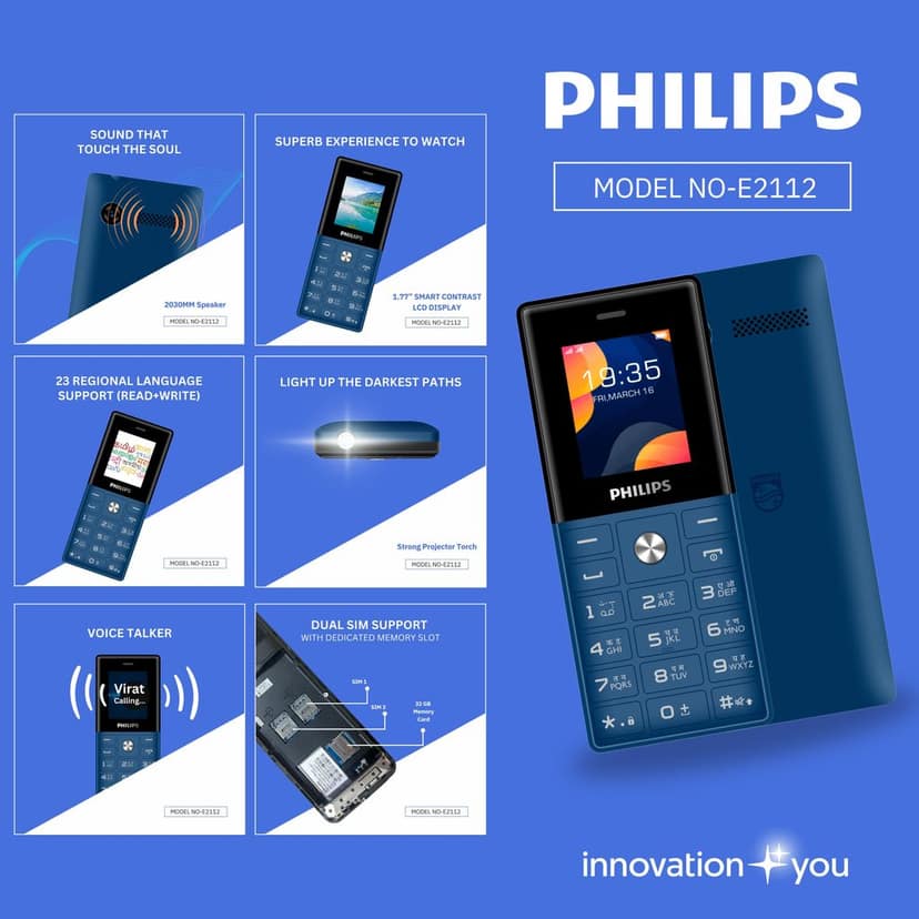 Philips E2112 Keypad Mobile Phone view 6