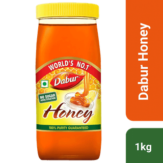 Dabur 100% Pure Honey - Worlds No. 1 Honey Brand With No Sugar Adulteration, 1 Kg