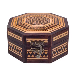 Handcrafted Sadeli Work Wooden Multipurpose Box by Garvi Gurjari
