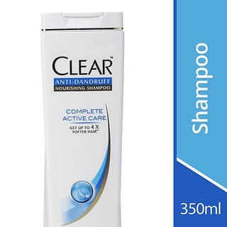 Clear Complete Active Care Anti-Dandruff Nourishing Shampoo - Nutrium Oil, Get Up To 4X Softer Hair, 350 Ml Bottle