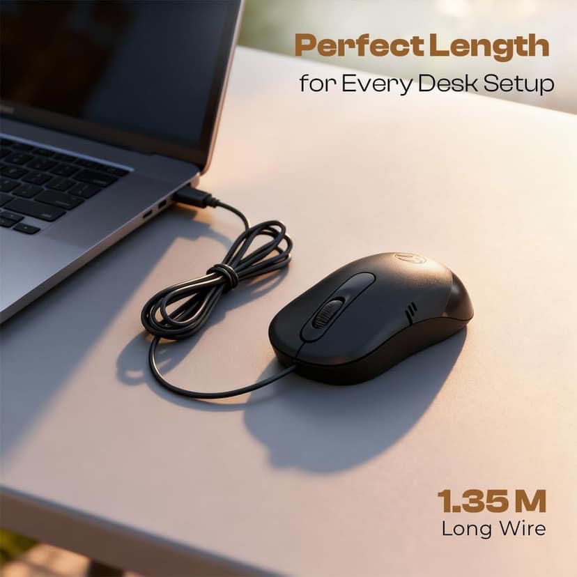 Lapcare Optical USB Mouse L-60 Plus (Ind) 1000Dpi,3- Button, Scrolling Wheel, Plug and Play (Black) view 5