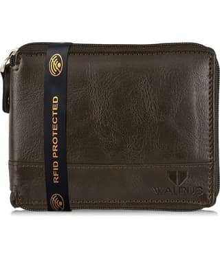 Walrus - Brown Faux Leather Men's Regular Wallet ( Pack of 1 )