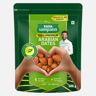 Tata Sampann Premium Arabian Dates Rich In Fibre Naturally Fat-Free Good For Gut Health