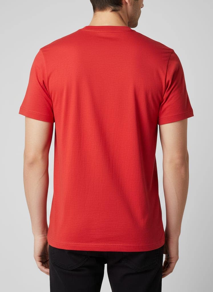 Arglex Essential Red Solid Cotton T-Shirt for Men | Regular Fit | Crew Neck | Half Sleeve view 4
