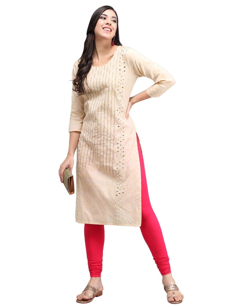 SOFT COLORS Women's Skinny Fit Ethnic Wear Churidar Leggings (Magenta) view 6
