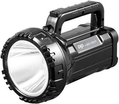 DP 7045 Portable Rechargeable LED Search light Torch (Black, 23 cm, Rechargeable)