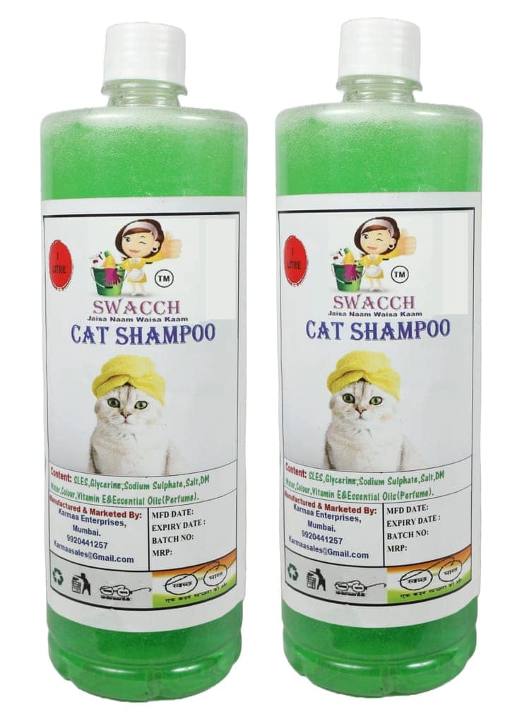 SWACCH CAT Shampoo (1 Litre) (Combo Pack of 2) NEEM ALOVERA view 2