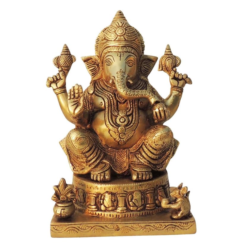 Brass Showpiece Ganesh Ji God Idol Statue (BSMAS1601 E) view 2