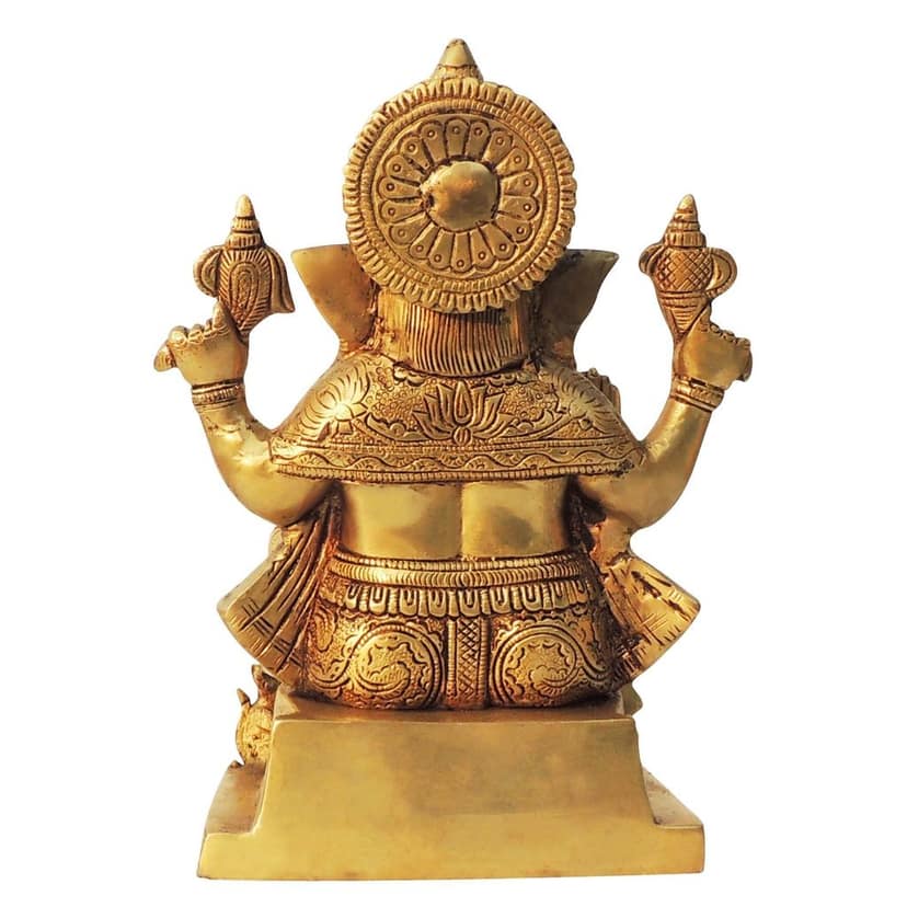 Brass Showpiece Ganesh Ji God Idol Statue (BSMAS1601 E) view 3