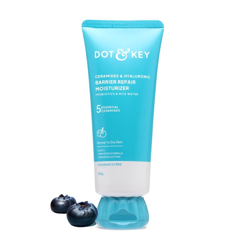 Dot & Key Barrier Repair Moisturizer For Normal, Dry, Combination & Sensitive Skin | 120 Hrs Moisturization, With 5 Ceramides & Hyaluronic | Repairs Damaged Skin Barrier, Non-Comedogenic | 100g Dot & Key Barrier Repair Moisturizer For Normal, Dry, Combin