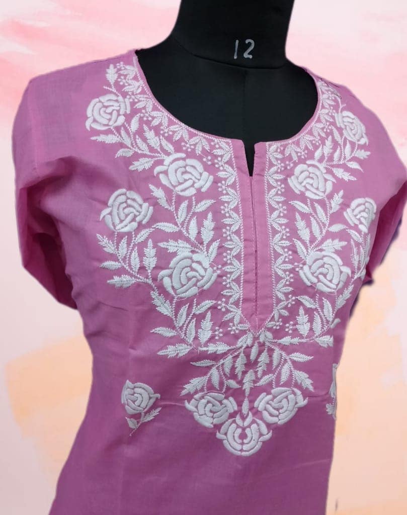 PINK SHORT COTTON KURTI view 4