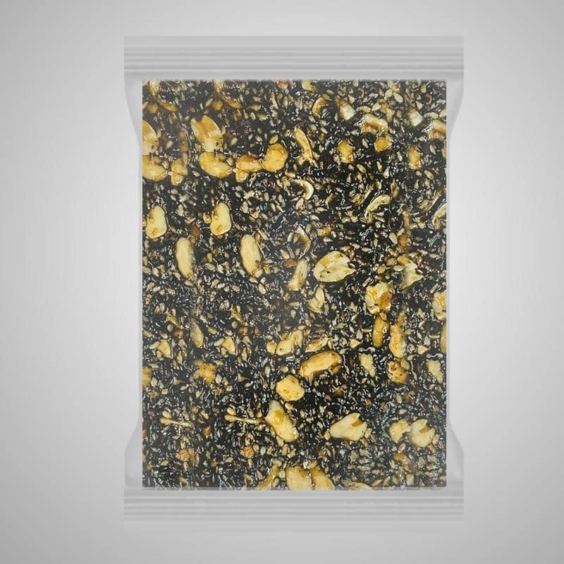 Crunchizz COMBO I 3 Packet BLACK SESAME CHIKKI CANDY BAR I Total - 300 Grams view 3