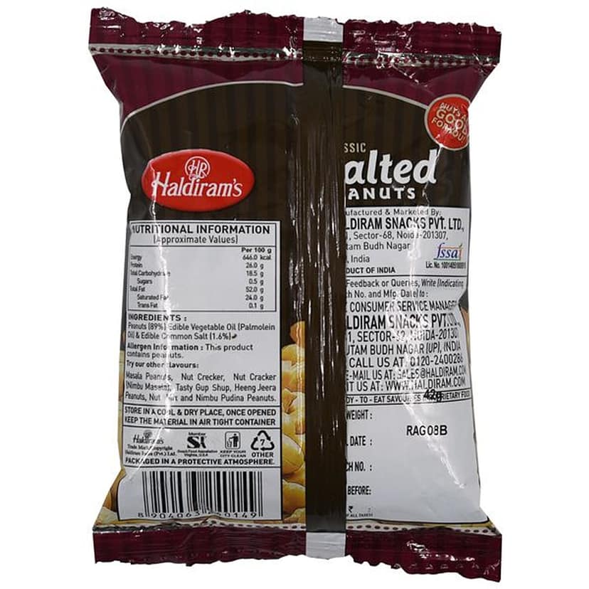 Haldiram's Peanuts Namkeen - Salted, 35 G view 2
