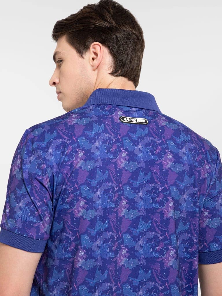 AH Ultra – Botanical Blue Camo Polo view 4