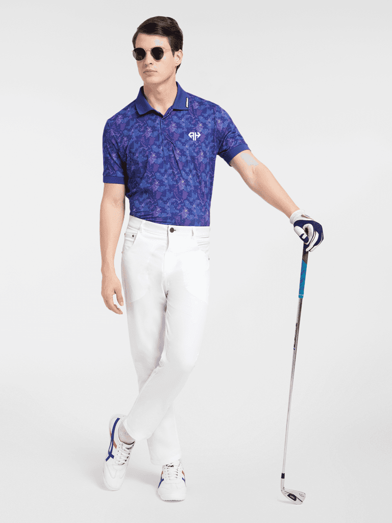 AH Ultra – Botanical Blue Camo Polo view 5