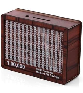Wooden 1 Lakh Money Saving Challenge Box | ₹1,00,000 Savings Box