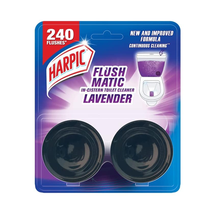 Harpic Flushmatic Toilet Cleaner Blocks - Lavender