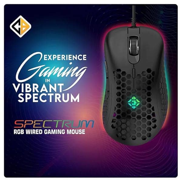 Cosmic Byte Spectrum RGB Wired Gaming Mouse view 3