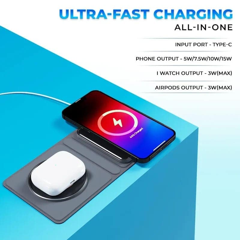 Lapcare VIO 2 IN 1 Wireless Charging Stand With Multiple Protection (LWC-663) view 5
