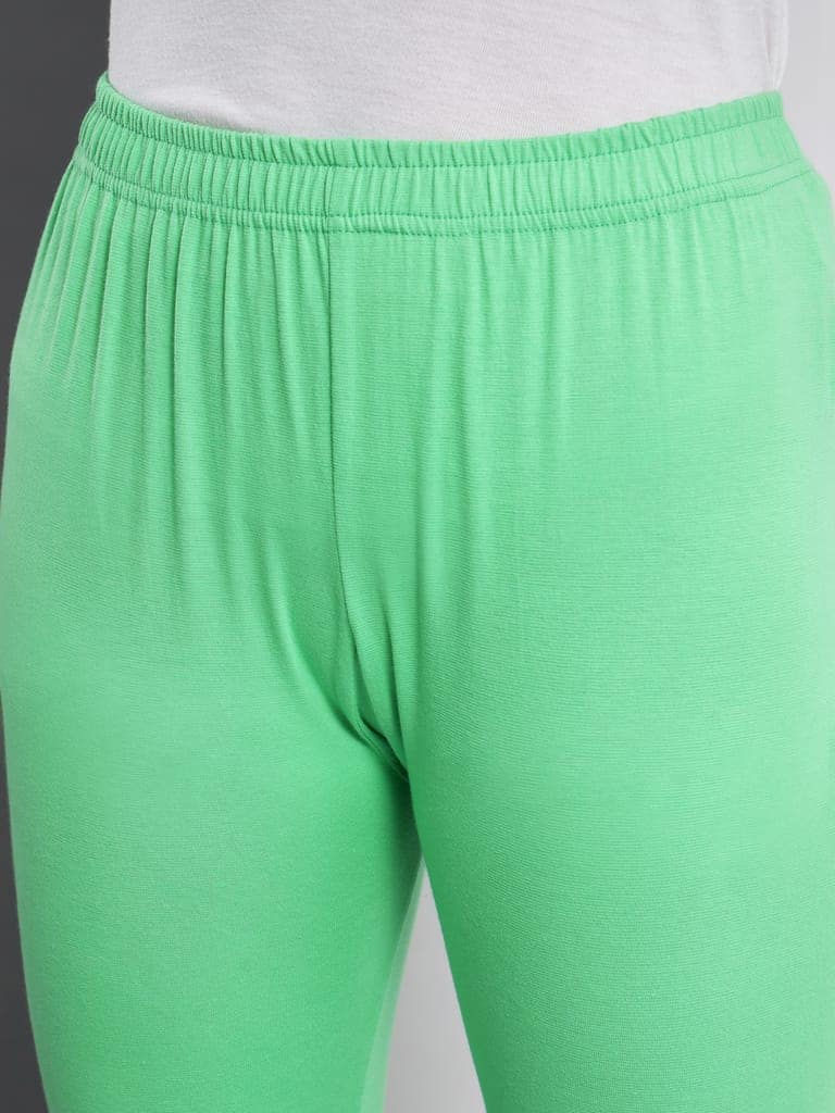 SOFT COLORS Women's Skinny Fit Ethnic Wear Churidar Leggings (Pista)