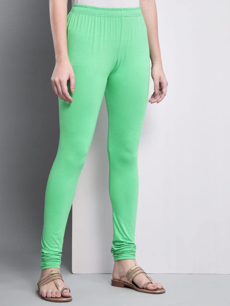 SOFT COLORS Women's Skinny Fit Ethnic Wear Churidar Leggings (Pista) view 6