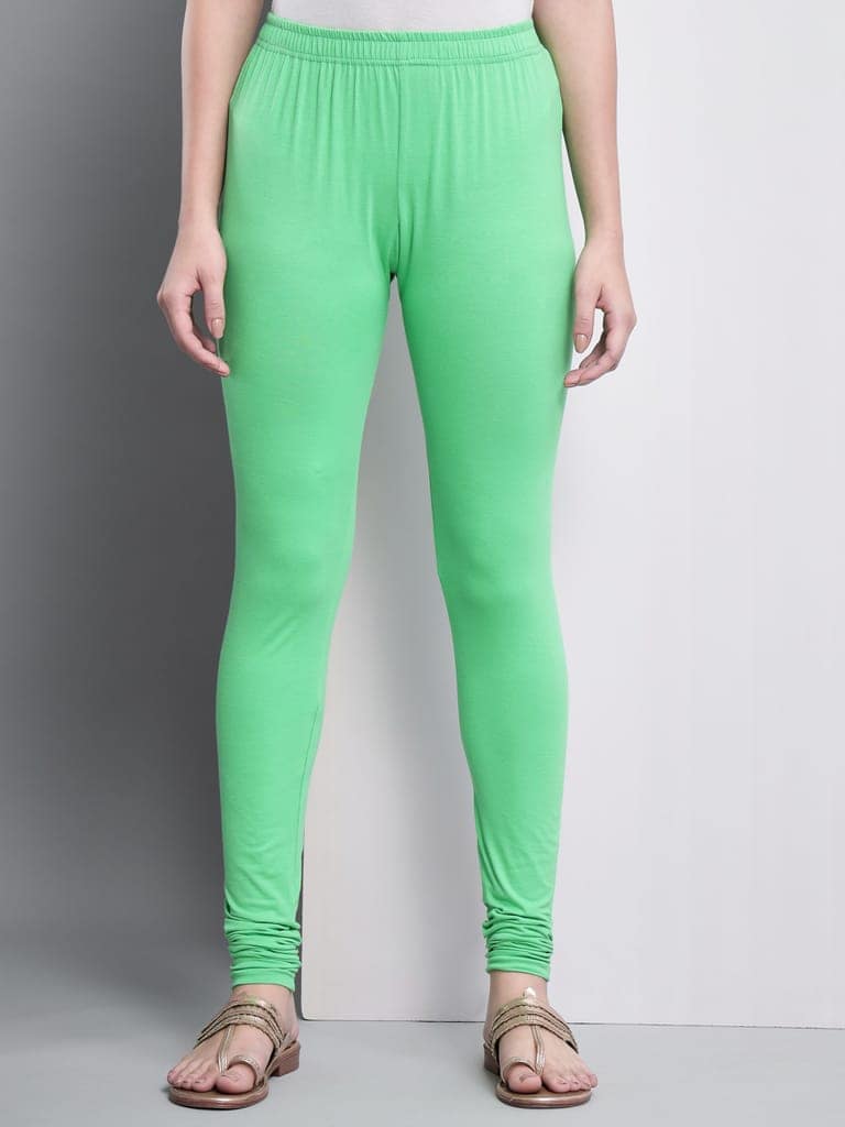 SOFT COLORS Women's Skinny Fit Ethnic Wear Churidar Leggings (Pista) view 8