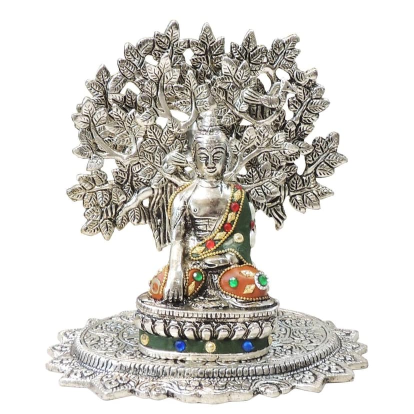 Aluminium Buddha Ji Statue Showpiece | Buddha Murti | Spiritual Gift & Decorative Statue, Height : 8.5 Inch (ASMAS545 S) view 2