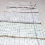 WHITE CHECKS COTTON BATH TOWEL THAAN