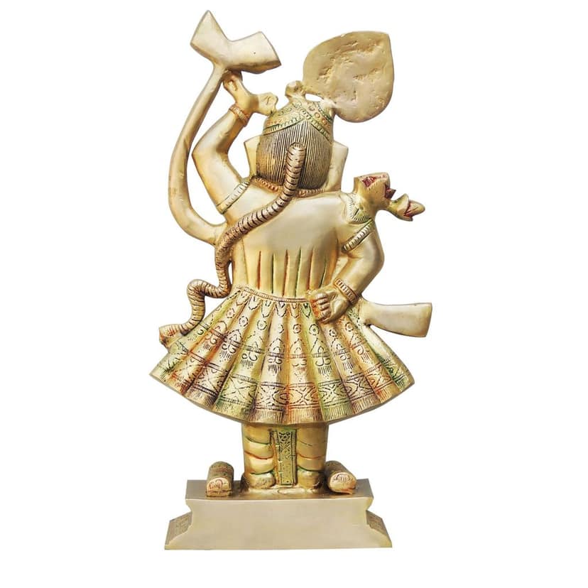 Brass Shrinath Ji / Banke Bihari Krishna Murti Idol ? Handcrafted Brass Statue, Height : 17.5 Inch (BSMAS941 D) view 3