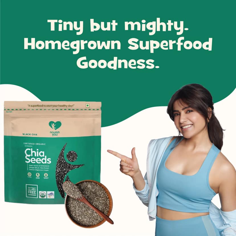 nourish you Raw Black Chia Seeds view 3