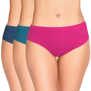 Enamor Women's CR17 Hipster Plain Panties Pack of 3
