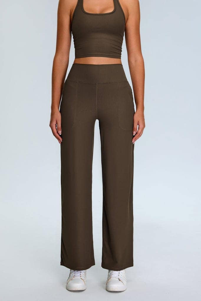 Lino Chocolate Light Trackies view 2