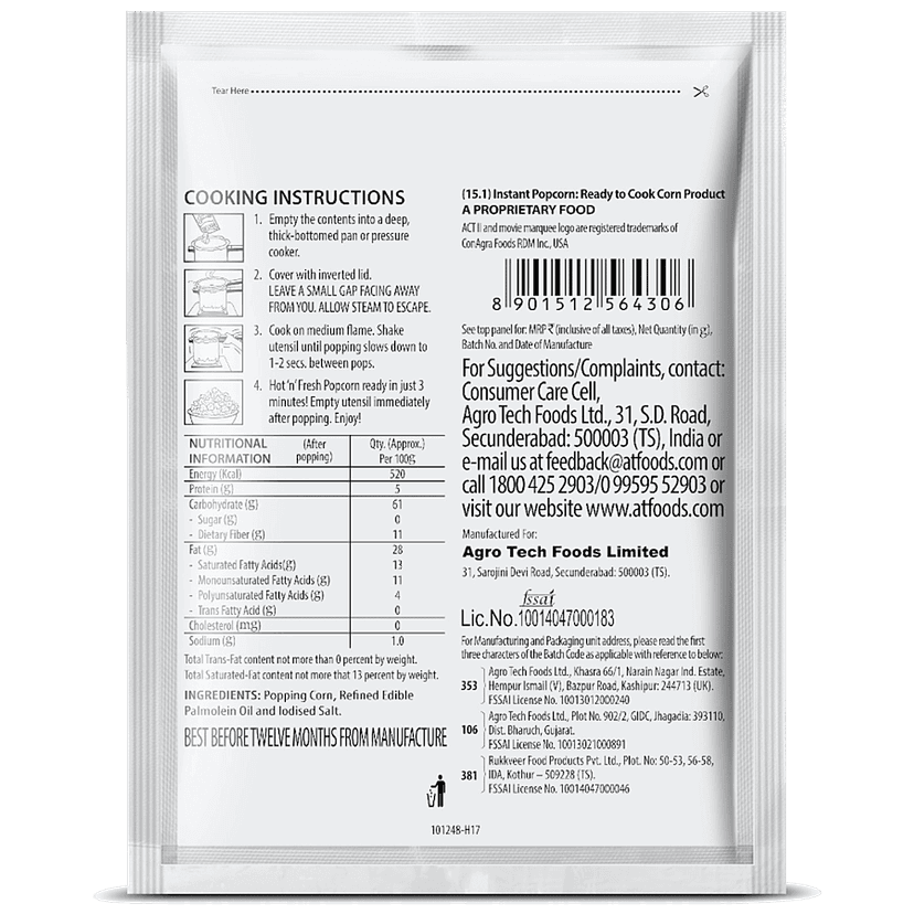 Act II Instant Popcorn - Classic Salted Flavour, Snacks, 120 G Pouch view 2