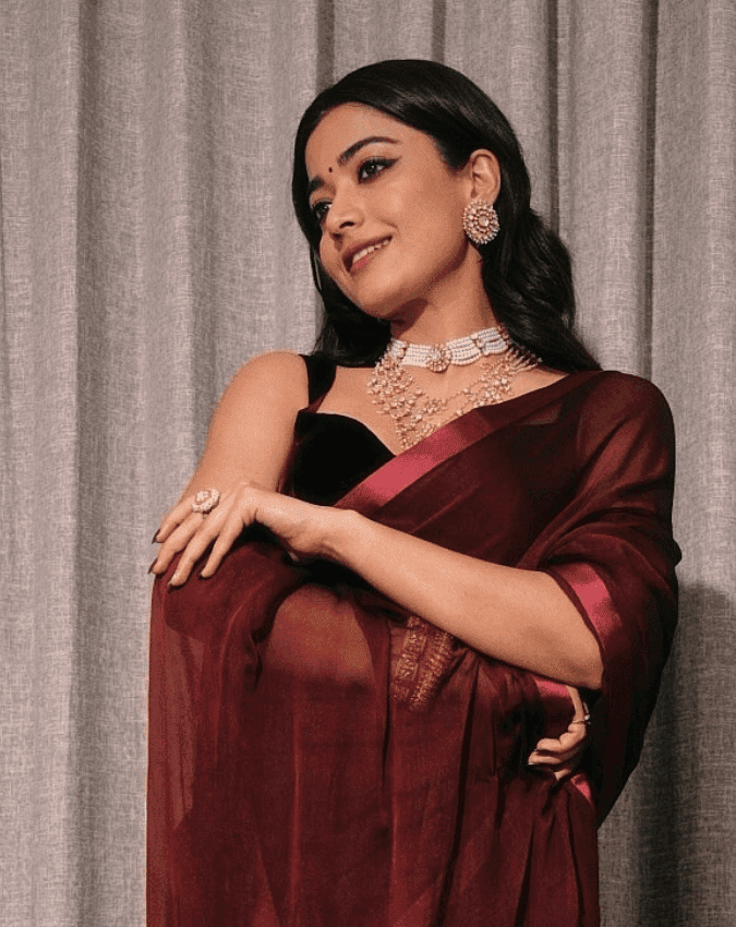 Flute Fashion Plain Bollywood Silk Blend Saree view 2