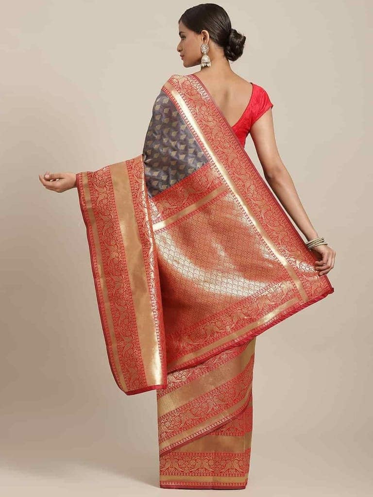 Women's Banarasi Art Silk Saree With Unstiched Blouse Piece view 2