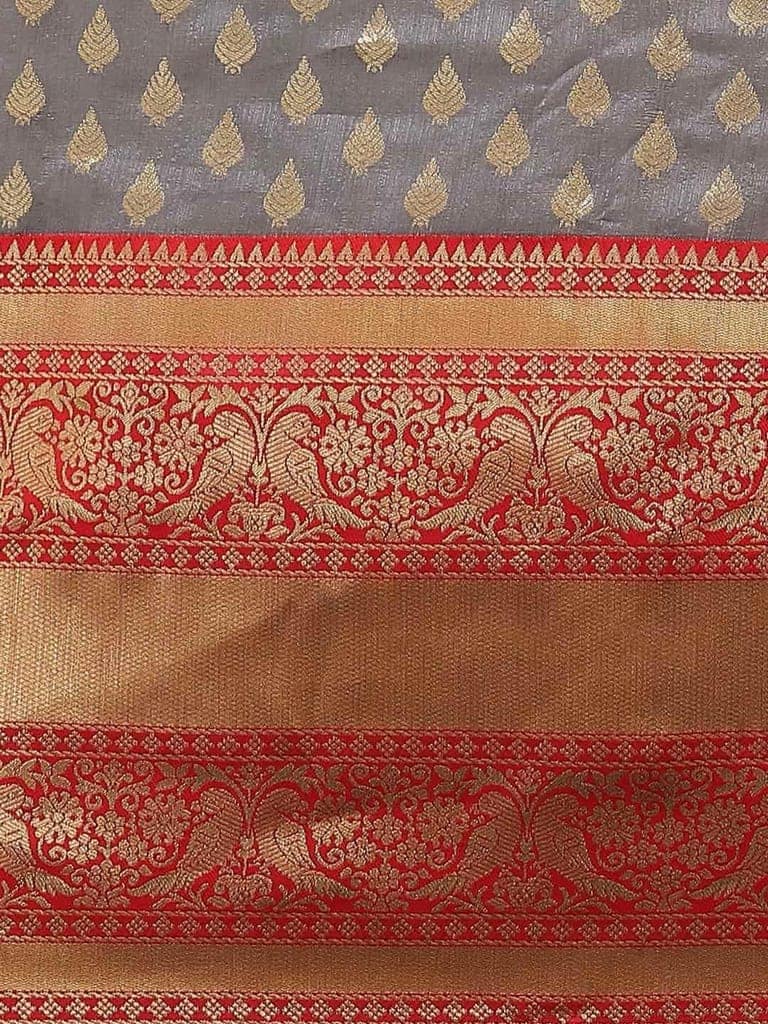 Women's Banarasi Art Silk Saree With Unstiched Blouse Piece view 3