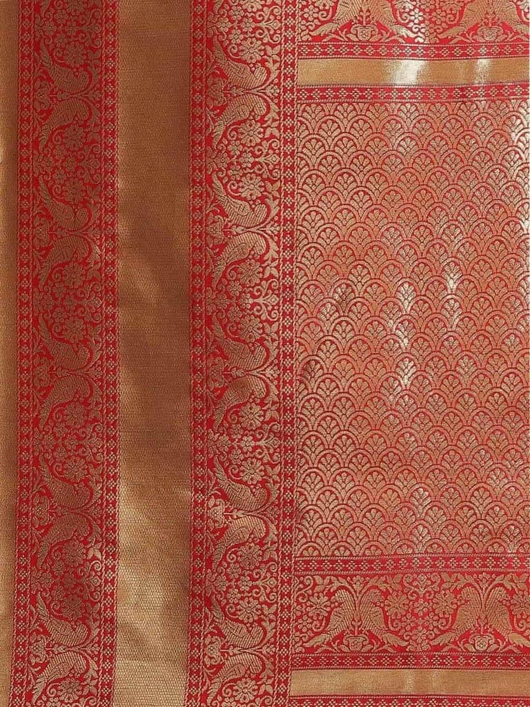 Women's Banarasi Art Silk Saree With Unstiched Blouse Piece view 4