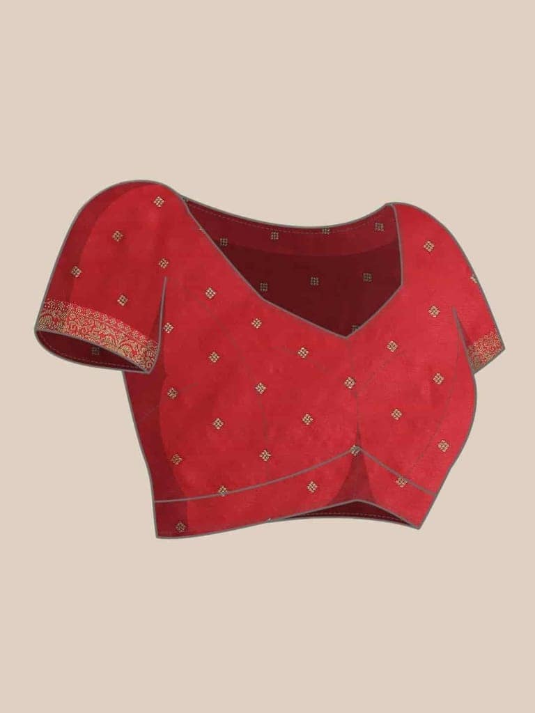 Women's Banarasi Art Silk Saree With Unstiched Blouse Piece view 6