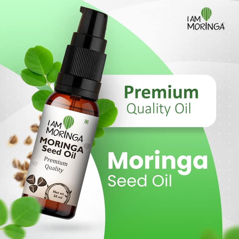 I AM MORINGA Moringa Oil 100ml, 100% Natural Premium Moringa Seeds Extract for Hair Growth, Skin Care and Moisturizing Dry Skin Oil for Men and Women view 3
