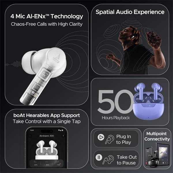 boAt Airdopes 300 Wireless Earbuds view 4