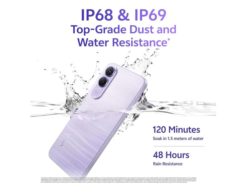 Vivo V70 FE 5G (8GB RAM, 128GB Storage) Smartphone Sleek Design, 5G Speed & Reliable Performance - Northern Lights Purple view 2